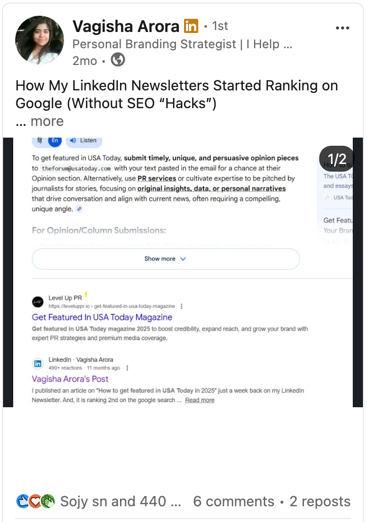 personal branding strategy results